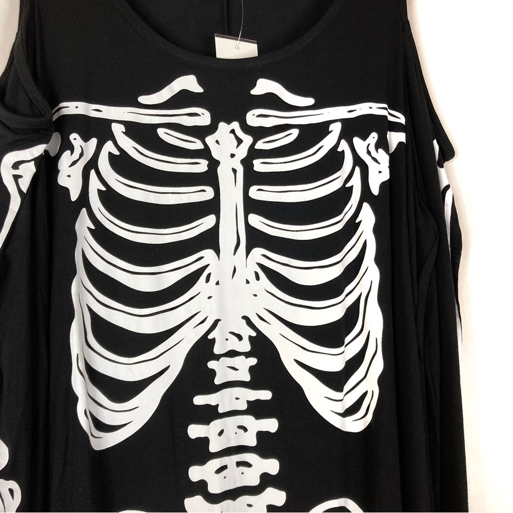 Torrid | Sexy Black Cold Shoulder Skeleton Slit Maxi Dress - Picture 3 of 7